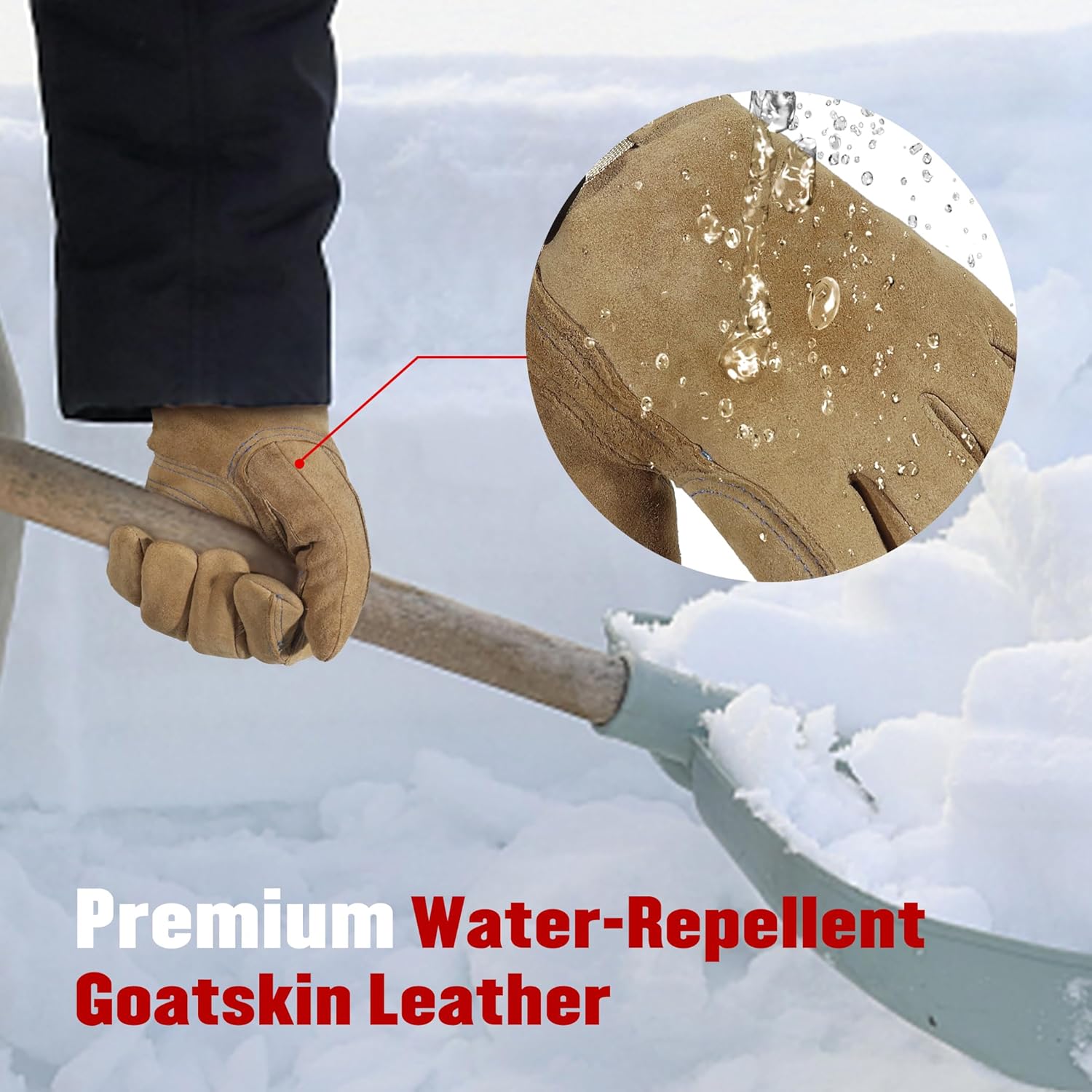 Guantes de trabajo con aislamiento impermeable, guantes térmicos de invierno para hombres y mujeres, compatible con pantalla táctil, guantes de