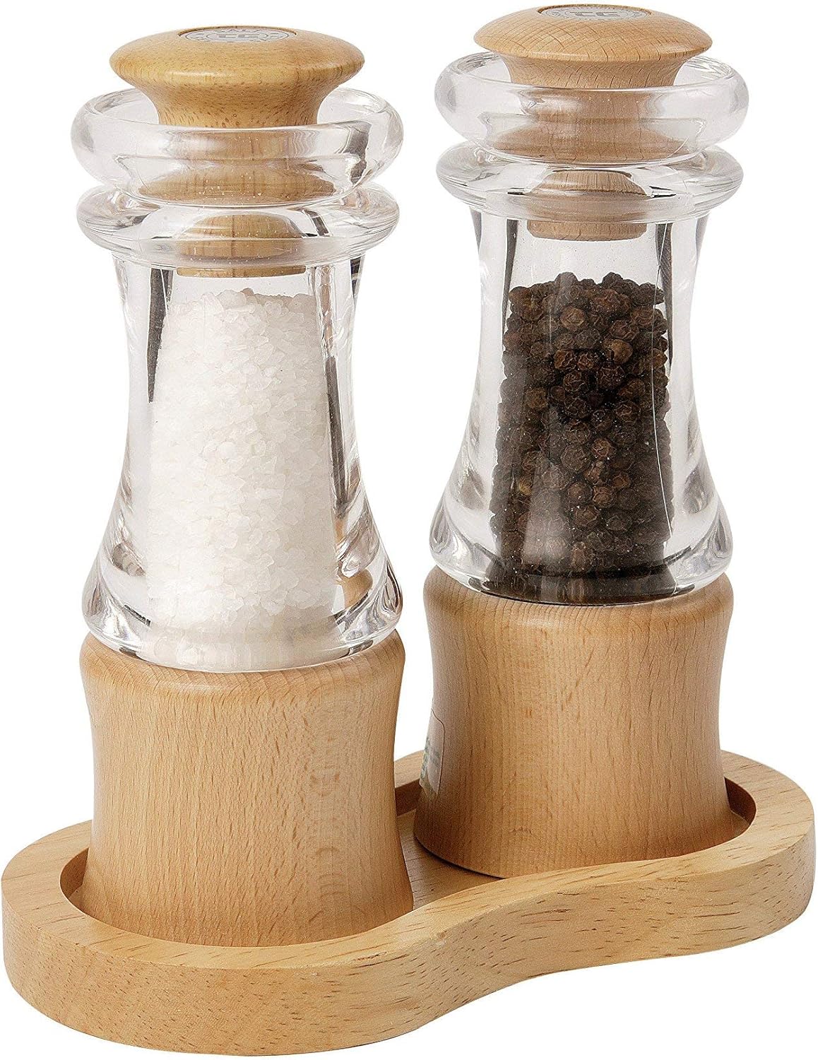 T&G 12683 Hevea – Protector de mesa de comedor y doble molinillo de 6.3 x 3.5 x 0.6in