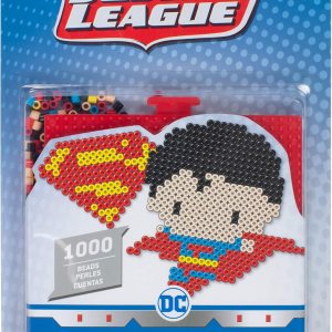Perler Kit de cuentas para manualidades de chibi de la liga de la justicia de Superman, 1000 piezas Perler Kit de cuentas para manualidades de chibi de la liga de la justicia de Superman, 1000 piezas