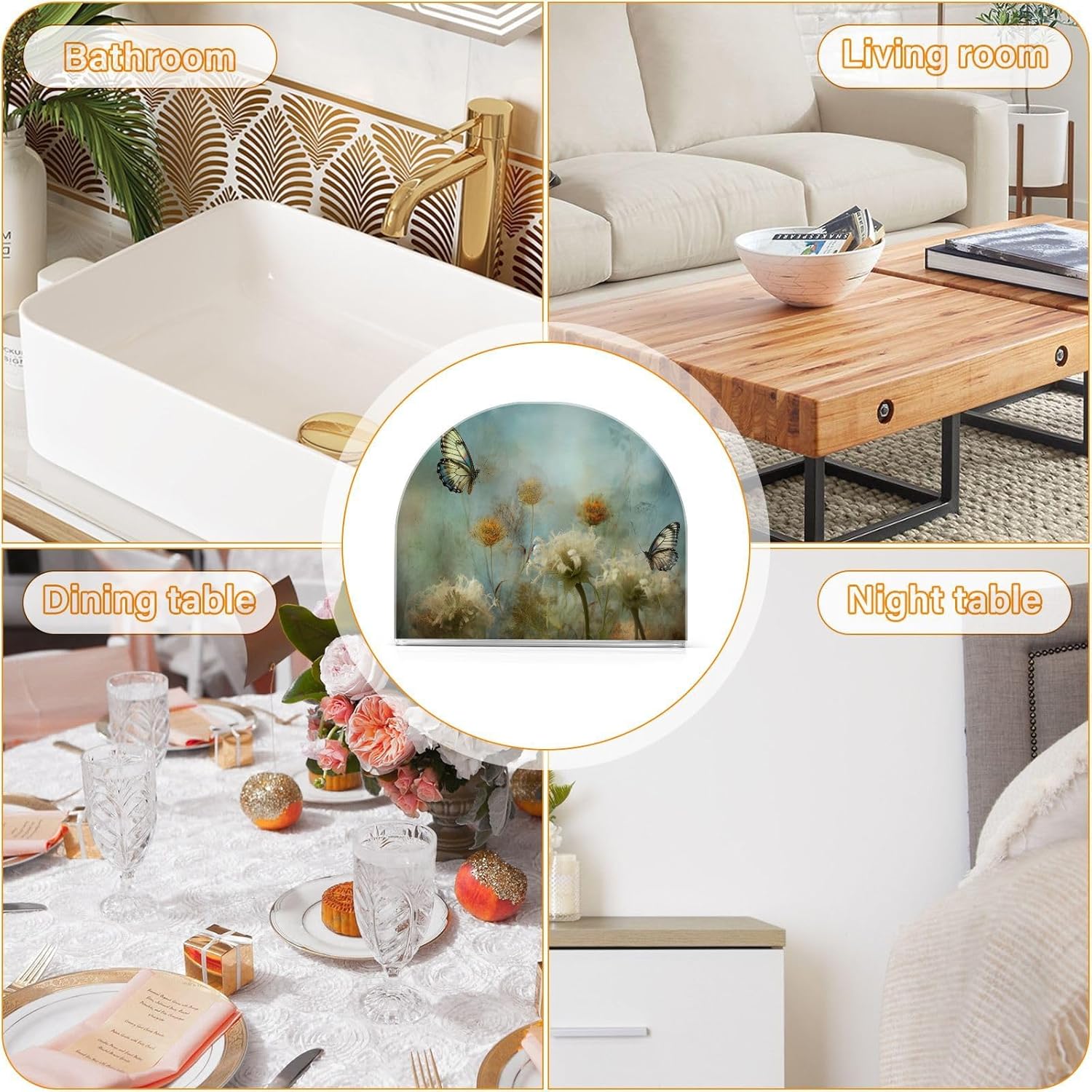 Acrylic Napkin Holder – PaperTowel Holder in Clear – Modern Decorative Guest Napkin Holder for Home Kitchen Dining Party Tables Restaurant