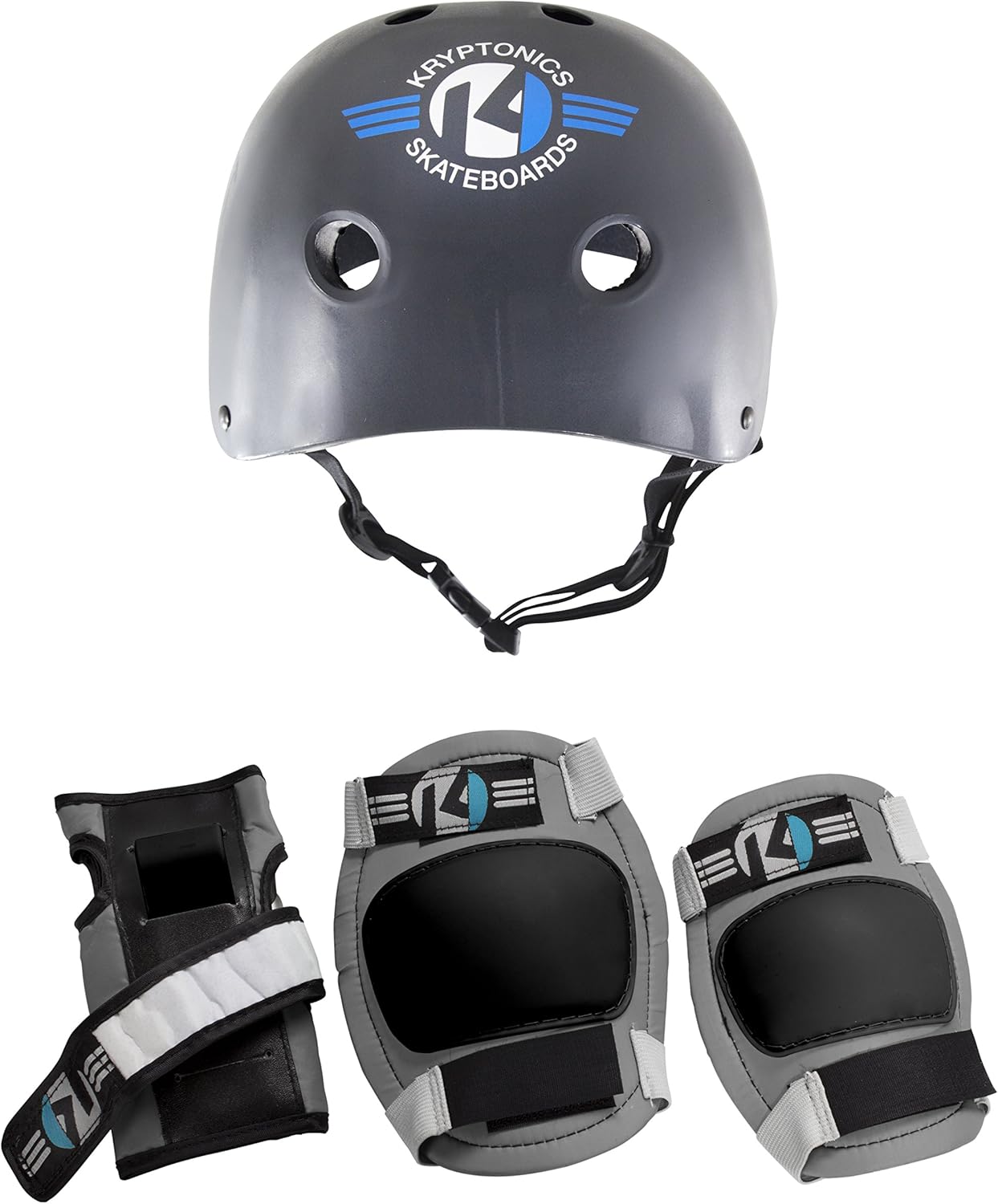 Kryptonics Starter – Juego de almohadillas 4 en 1 con casco, talla SM