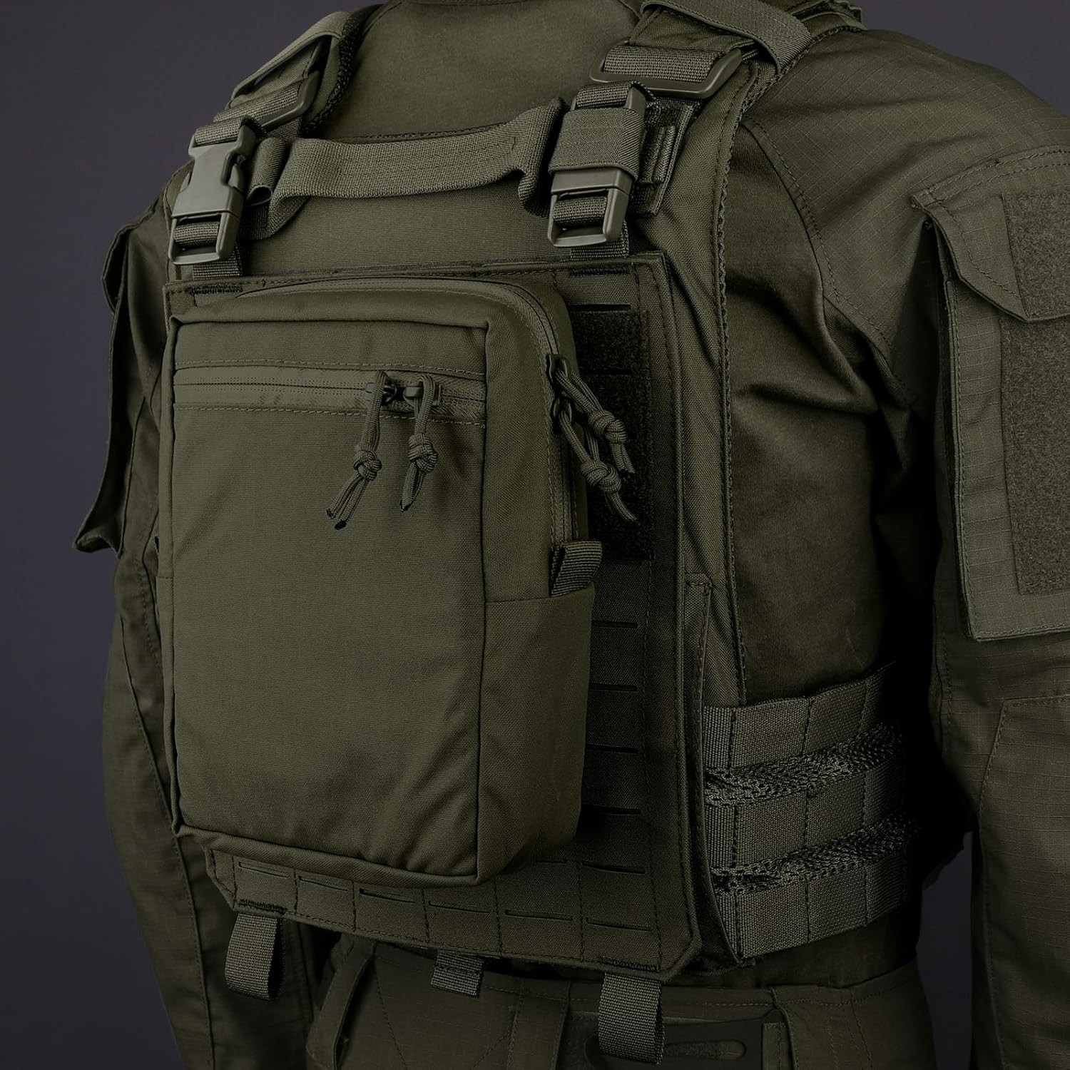 Molle – Bolsa táctica Gp, bolsa de almacenamiento ampliada para uso general, bolsa de nailon grande para cinturón y chaleco