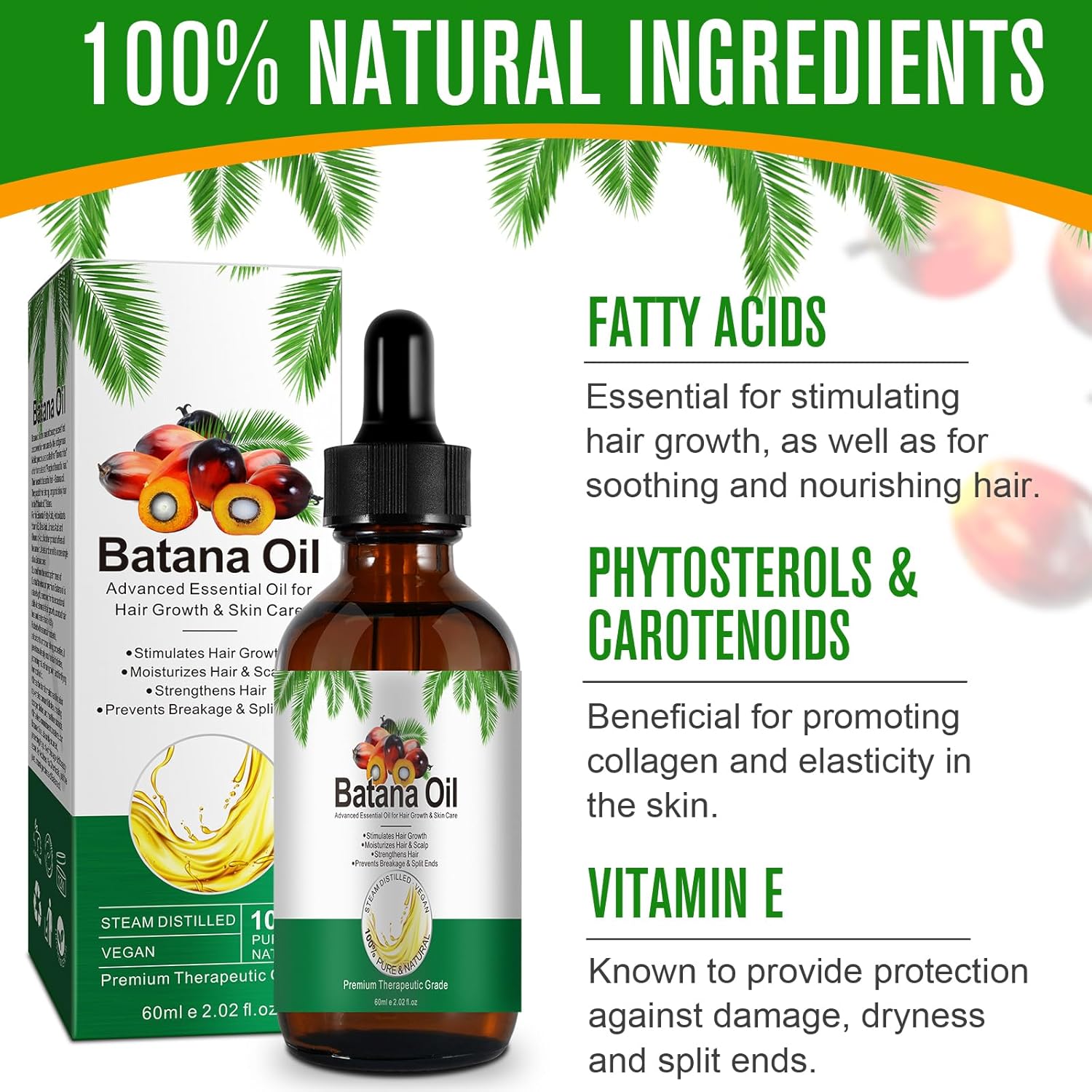Aceite de batana para el crecimiento del cabello, aceite de batana 100% crudo para el crecimiento y la nutrición del cabello promueve el bienestar