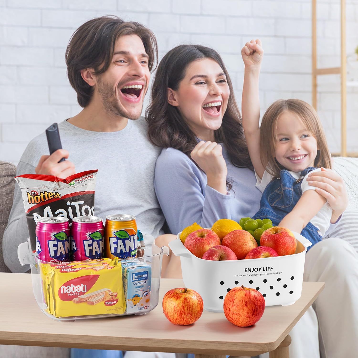 HNNJCK Juego de coladores de cocina de 8.2 cuartos de galón, cesta de lavado de frutas y verduras, coladores de frutas 2 en 1, colador grande de