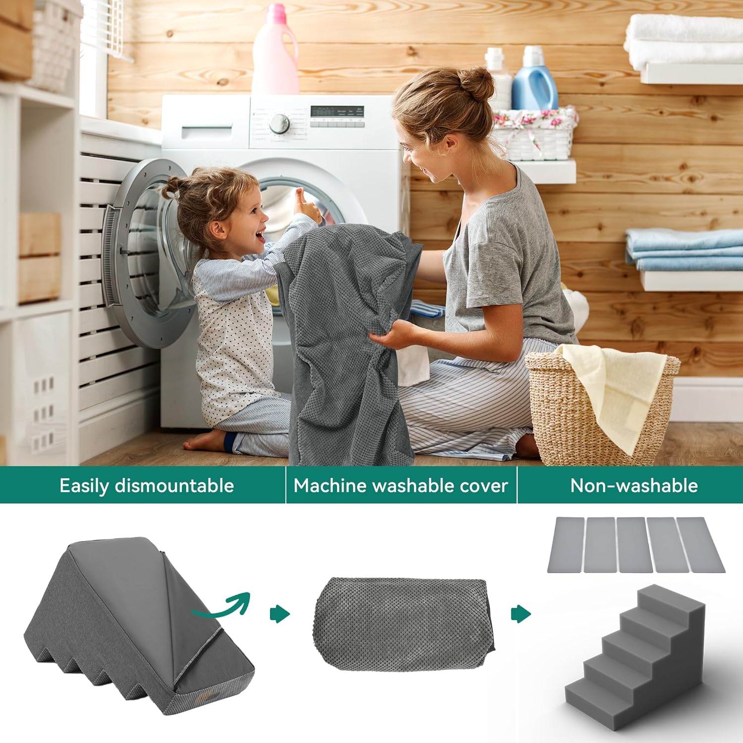 YITAHOME Escaleras para perros, escaleras para mascotas para perros pequeños, escalones para mascotas para cama y sofá con tablas de apoyo,