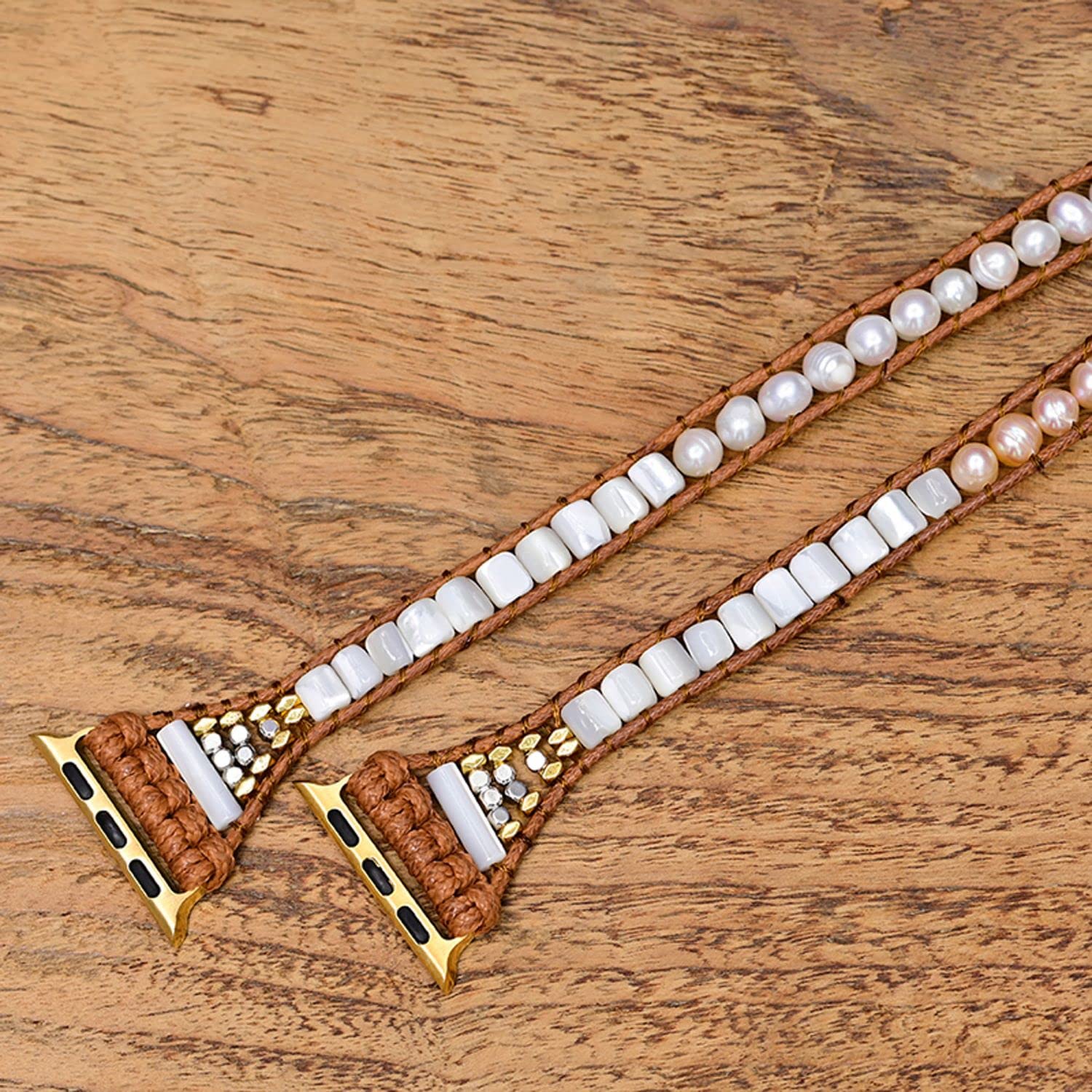 BOKIIWAY Handmade Beaded Boho Watch Bracelet Band Compatible with Apple Watch 38mm40mm41mm42mm44mm45mm-Watch Strap for Iwatch Series 87654321SE for