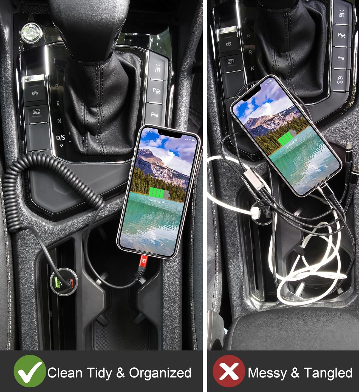 Cable USB tipo C a Lightning 3 pies6 pies, paquete de 2 cables de carga rápida para iPhone certificado Apple MFi, cable corto USBC para iPhone