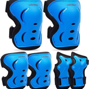 Inkidio Rodilleras para niños, conjunto de equipo de protección con rodilleras, coderas y muñequeras, ideal para niñas, niños, patinaje, patineta, Inkidio Rodilleras para niños, conjunto de equipo de protección con rodilleras, coderas y muñequeras, ideal para niñas, niños, patinaje, patineta,