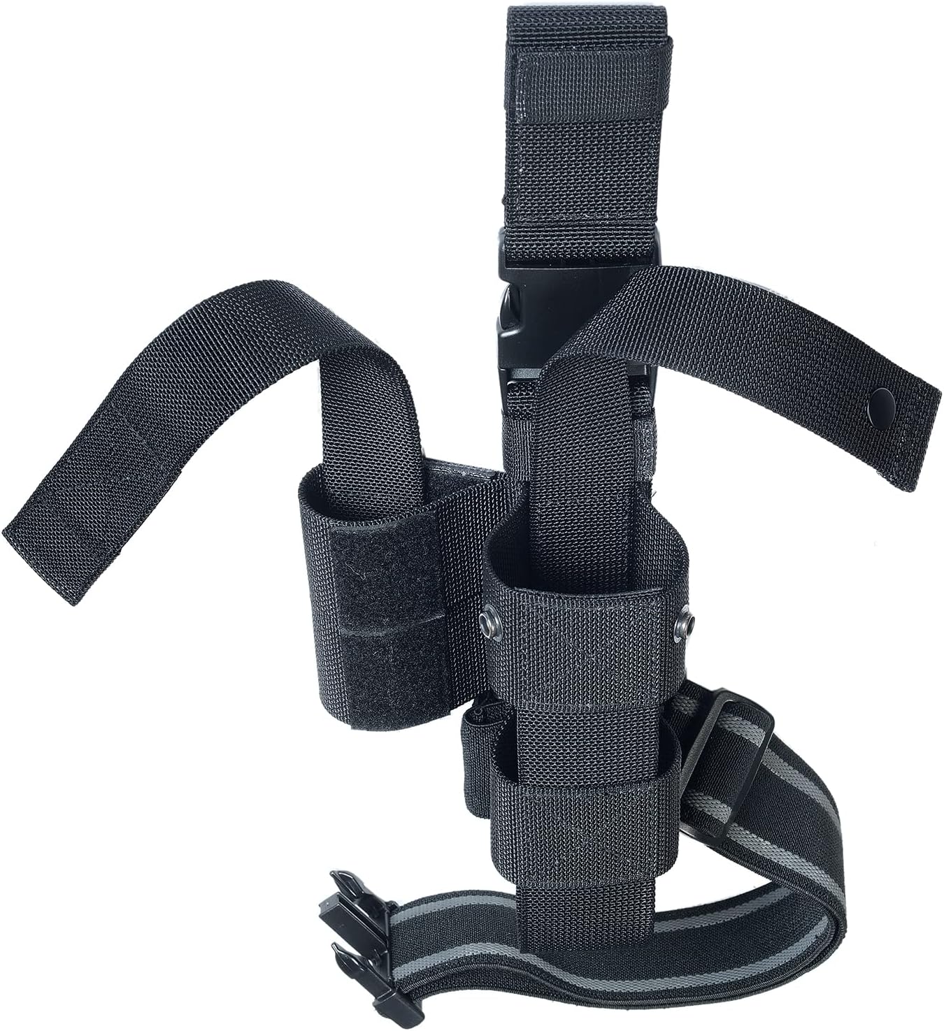 SdTacDuGe Drop Leg MK9 – Bolsa de spray de pimienta con soporte para linterna, funda ajustable para botella de agua para muslos