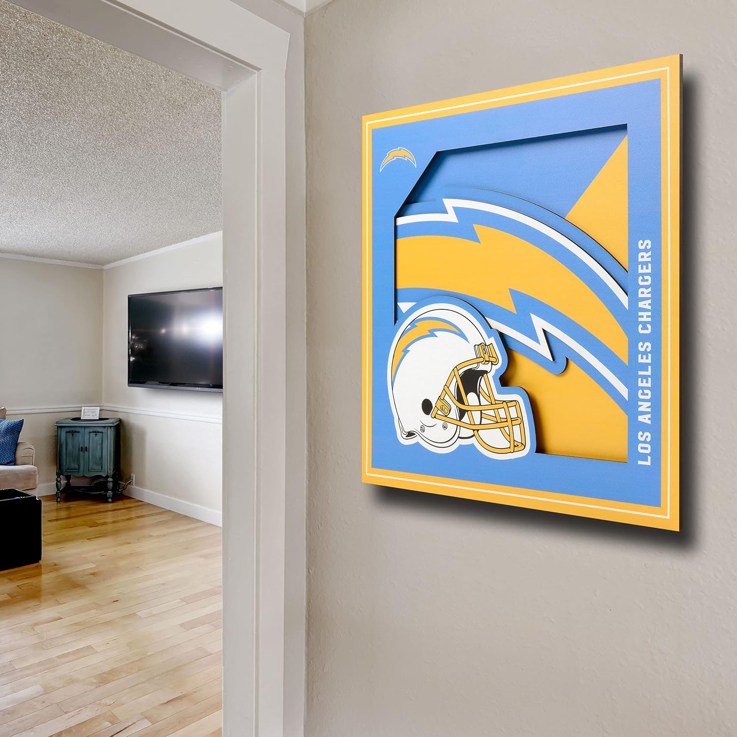 YouTheFan Arte de pared de la serie de logotipos NFL de 12 x 12