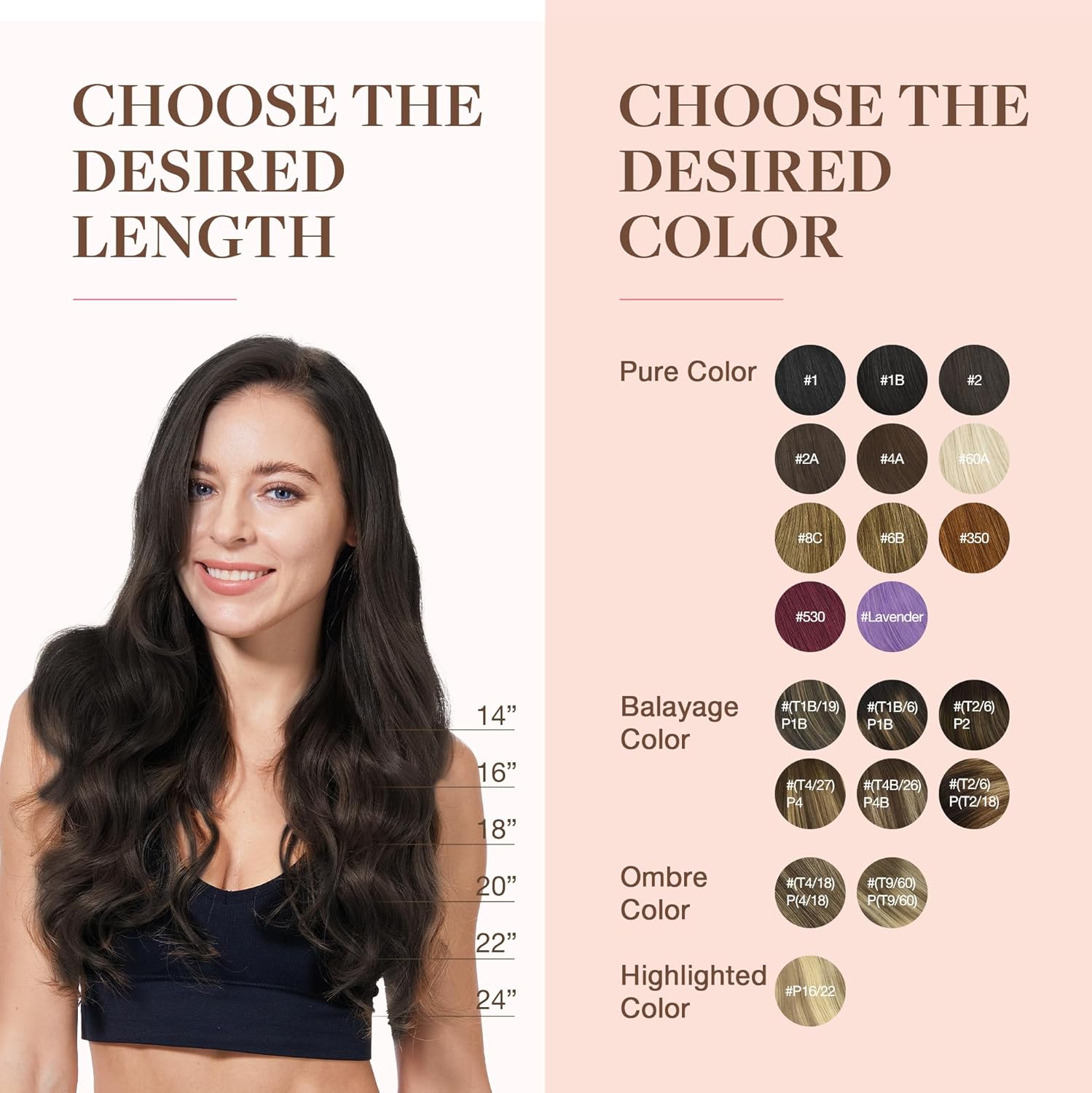 GOO GOO – Extensiones de cabello humano con clip, color castaño oscuro de 16 pulgadas, 7 piezas de 4.23oz, extensiones de cabello humano Remy liso