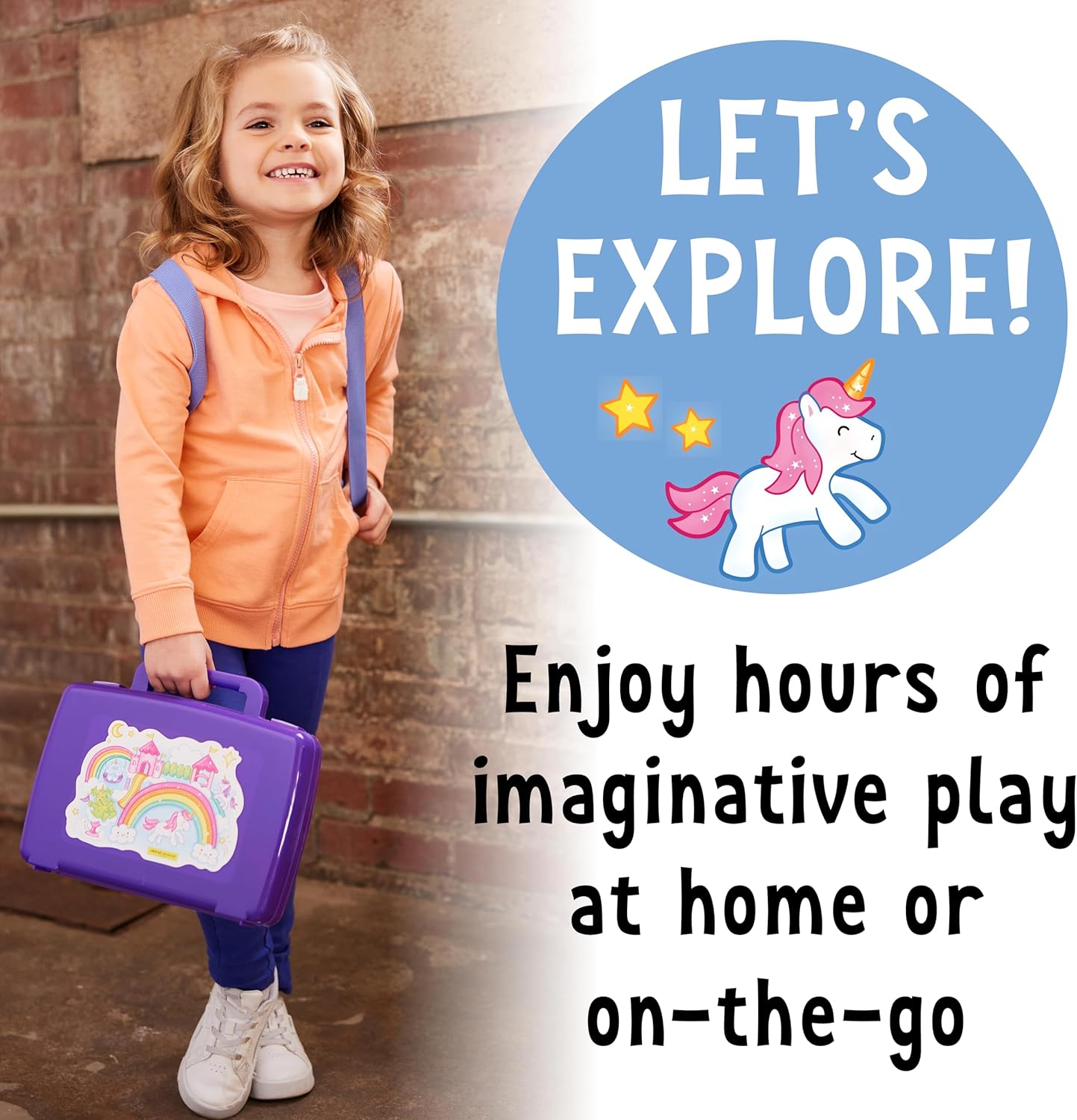 Creativity for Kids Kit sensorial sobre la marcha parque infantil mágico – Contenedores sensoriales para niños pequeños de 3 a 5 años, regalos de