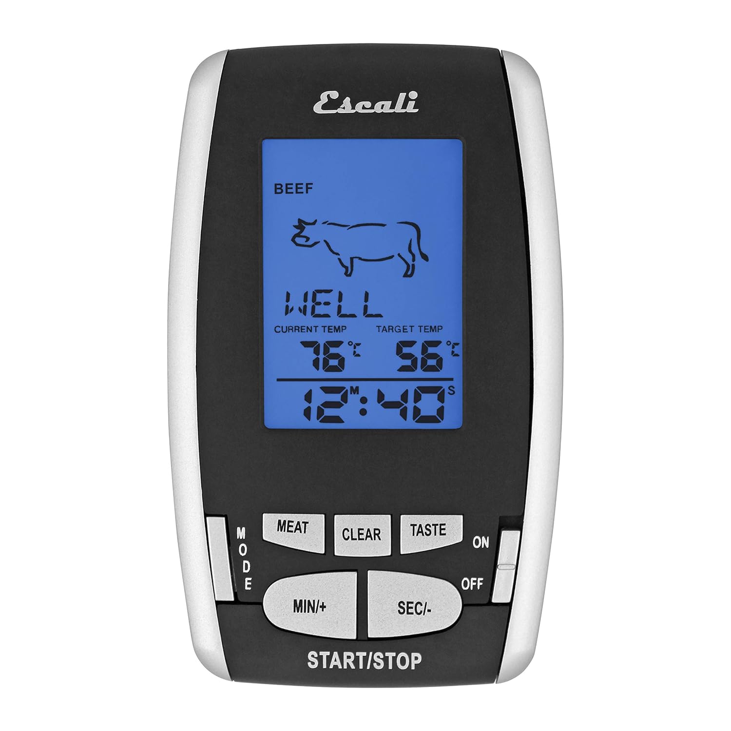 Escali DHRW1 – Termómetro inalámbrico para barbacoa, carne, pescado, temporizador y temporizador, rango de 200 pies213.3 ft, sonda segura para horno