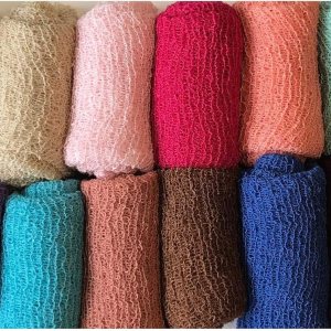 Matissa Bebé recién nacido Fotografía Prop Swaddle Cheesecloth Knit Crochet Wrap 16 colores disponibles (marrón) Matissa Bebé recién nacido Fotografía Prop Swaddle Cheesecloth Knit Crochet Wrap 16 colores disponibles (marrón)