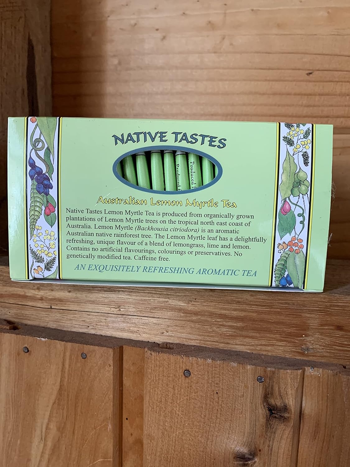 Té orgánico de mirto de limón australiano, sabor a limón más natural que el té de limoncillo cultivado en las selvas tropicales australianas. Gran