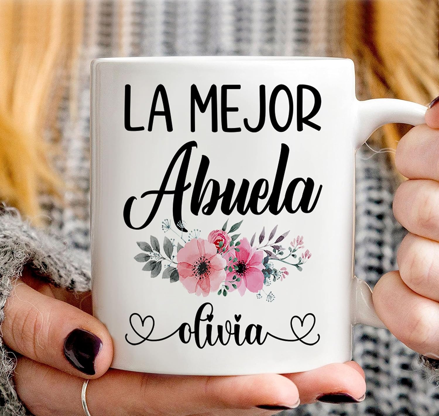 PREZZY Regalo para el día de la madre para mujeres, mamá, abuela, personalizadas, La Mejor Abuela, taza de café de la madre, regalo taza de café,