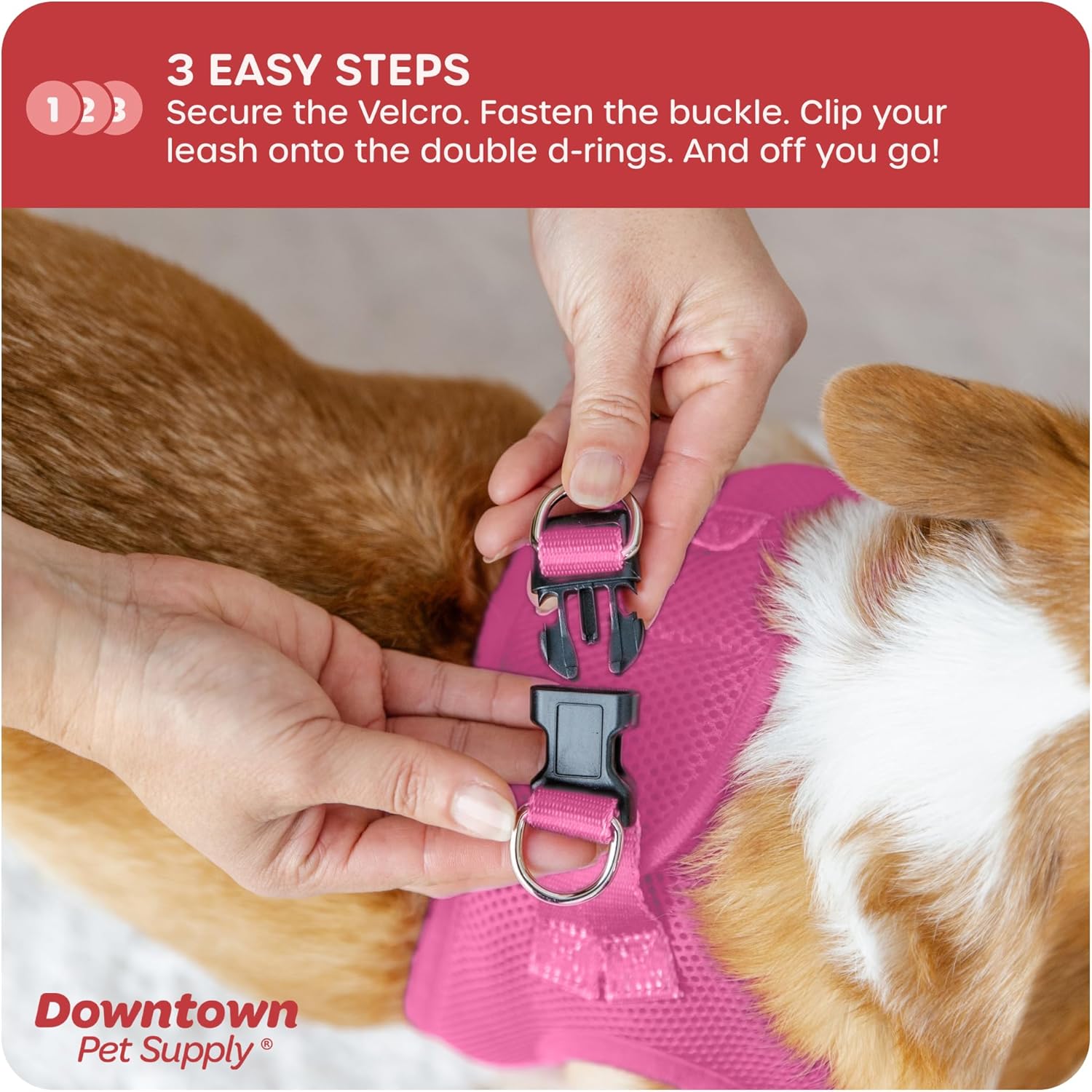 Downtown Pet Supply – Arnés ajustable para perro con chaleco acolchado, sin tirones, fácil de poner, para perros pequeños, medianos y grandes