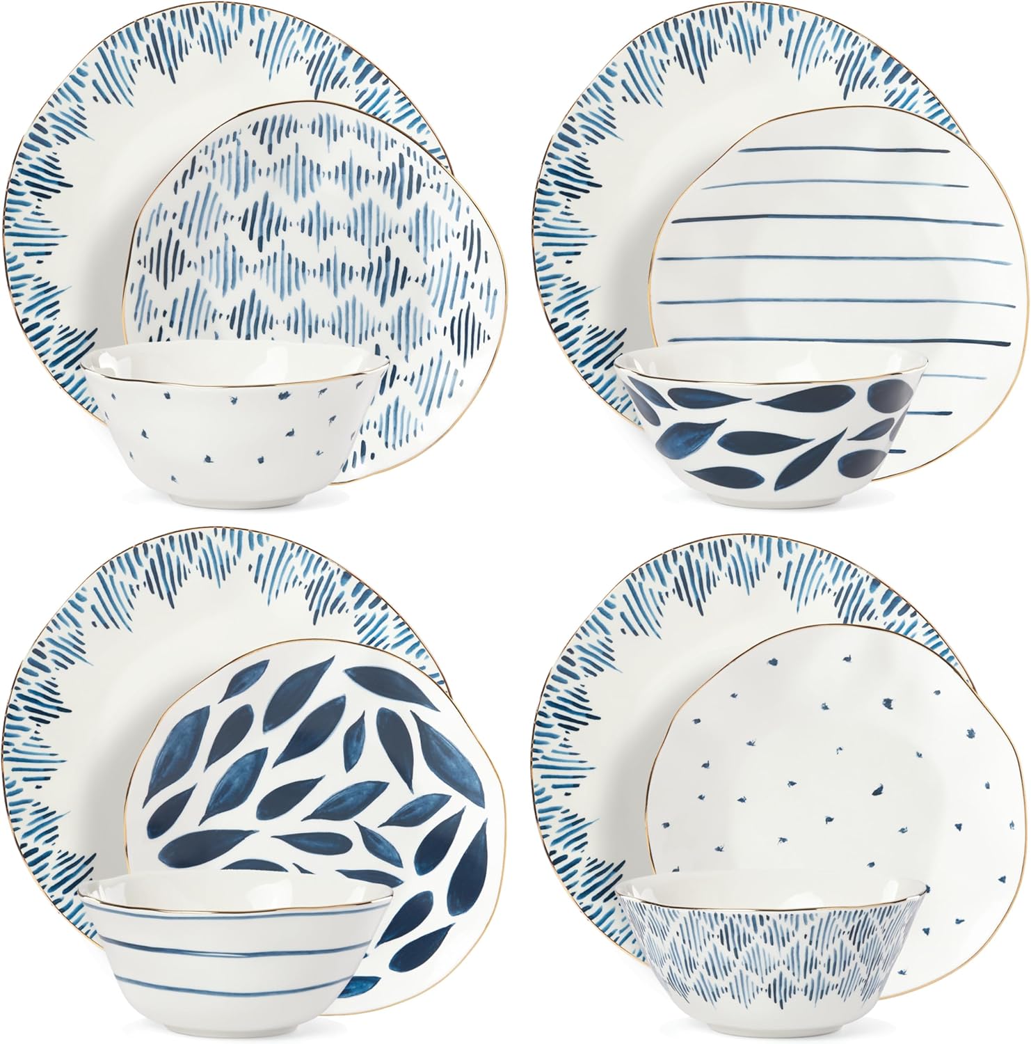 Lenox Blue Bay – Vajilla de 12 piezas