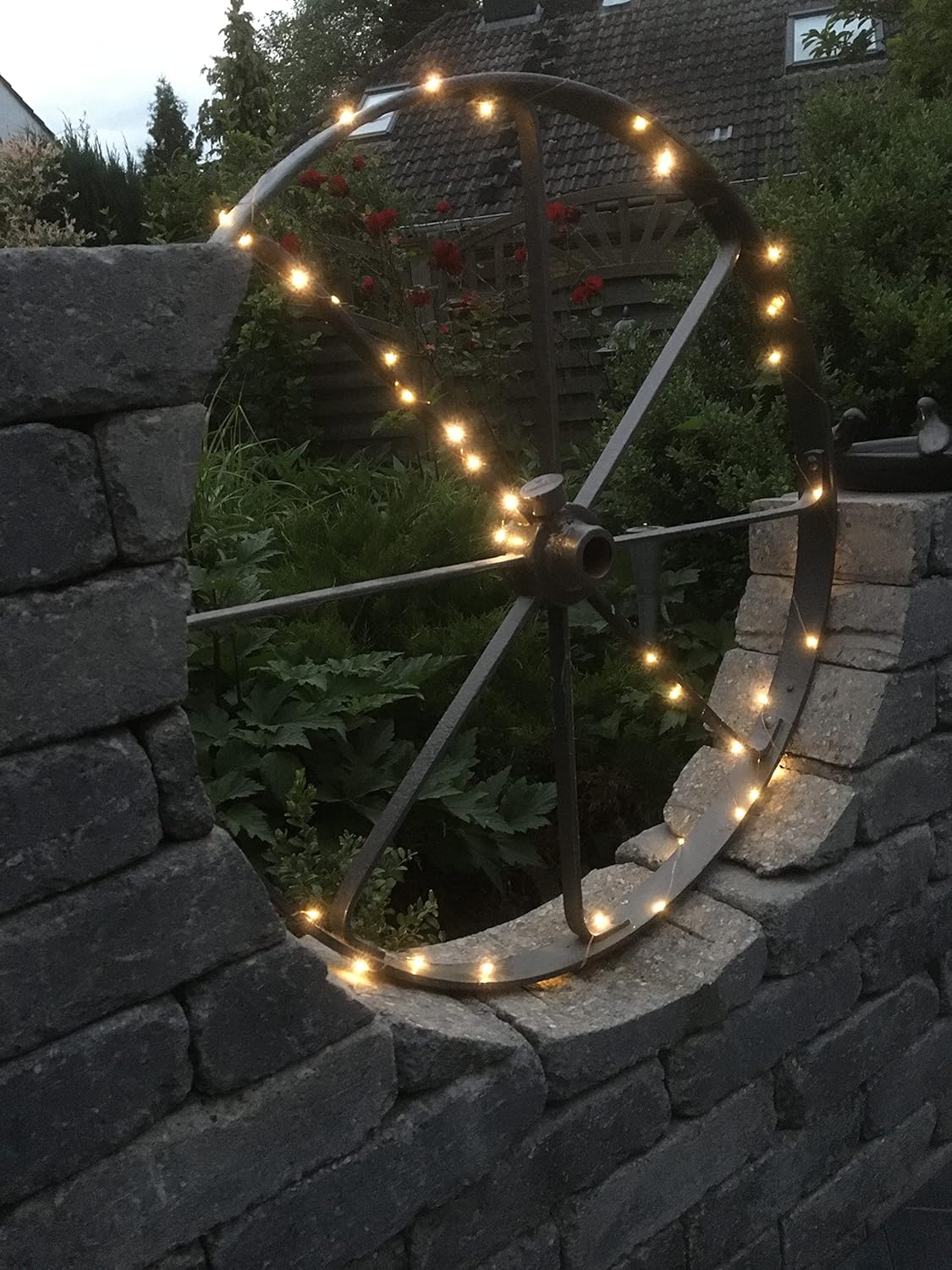 Guirnalda de luces solares mini corta al aire libre LED de hadas de 15 pies 50 LED impermeable para manualidades de jardín
