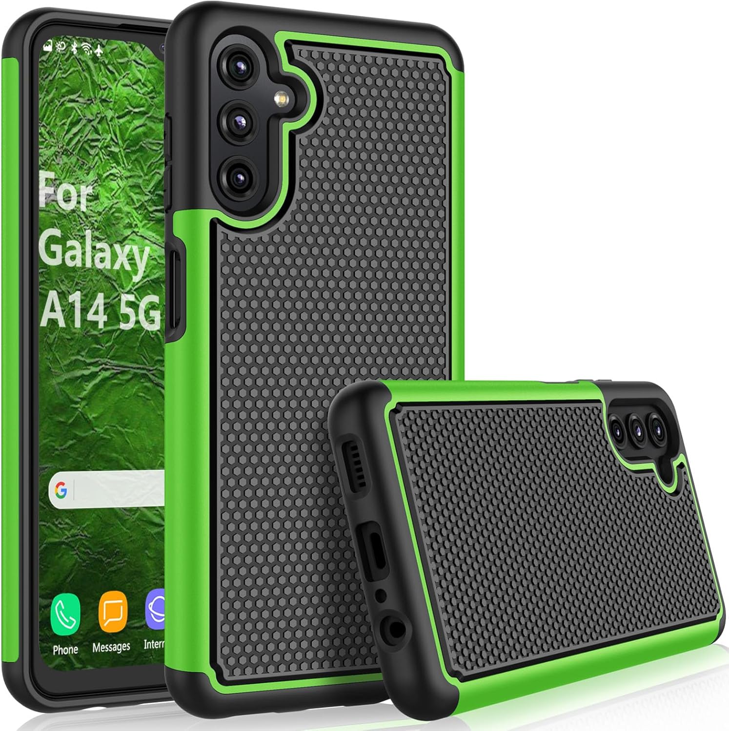 Tekcoo Funda para Samsung Galaxy A14 5G  SM-A146  Prueba de caída de grado militar Tmajor Silicona de goma + plástico texturizado antideslizante