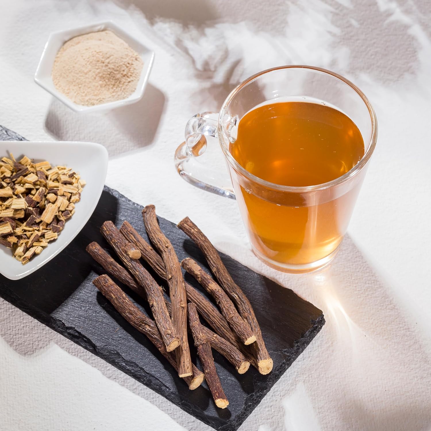 Zyanna Té de regaliz  Té verde de primera calidad con raíz de regaliz (3.53 oz-100 g-50 tazas) Té tradicional de regaliz egipcio de hojas sueltas,