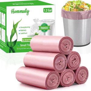 Hommaly 240 bolsas de basura pequeñas de color rosa, bolsas de basura fuertes, bolsas de basura para baño, sin perfume, mini bolsas de plástico para Hommaly 240 bolsas de basura pequeñas de color rosa, bolsas de basura fuertes, bolsas de basura para baño, sin perfume, mini bolsas de plástico para