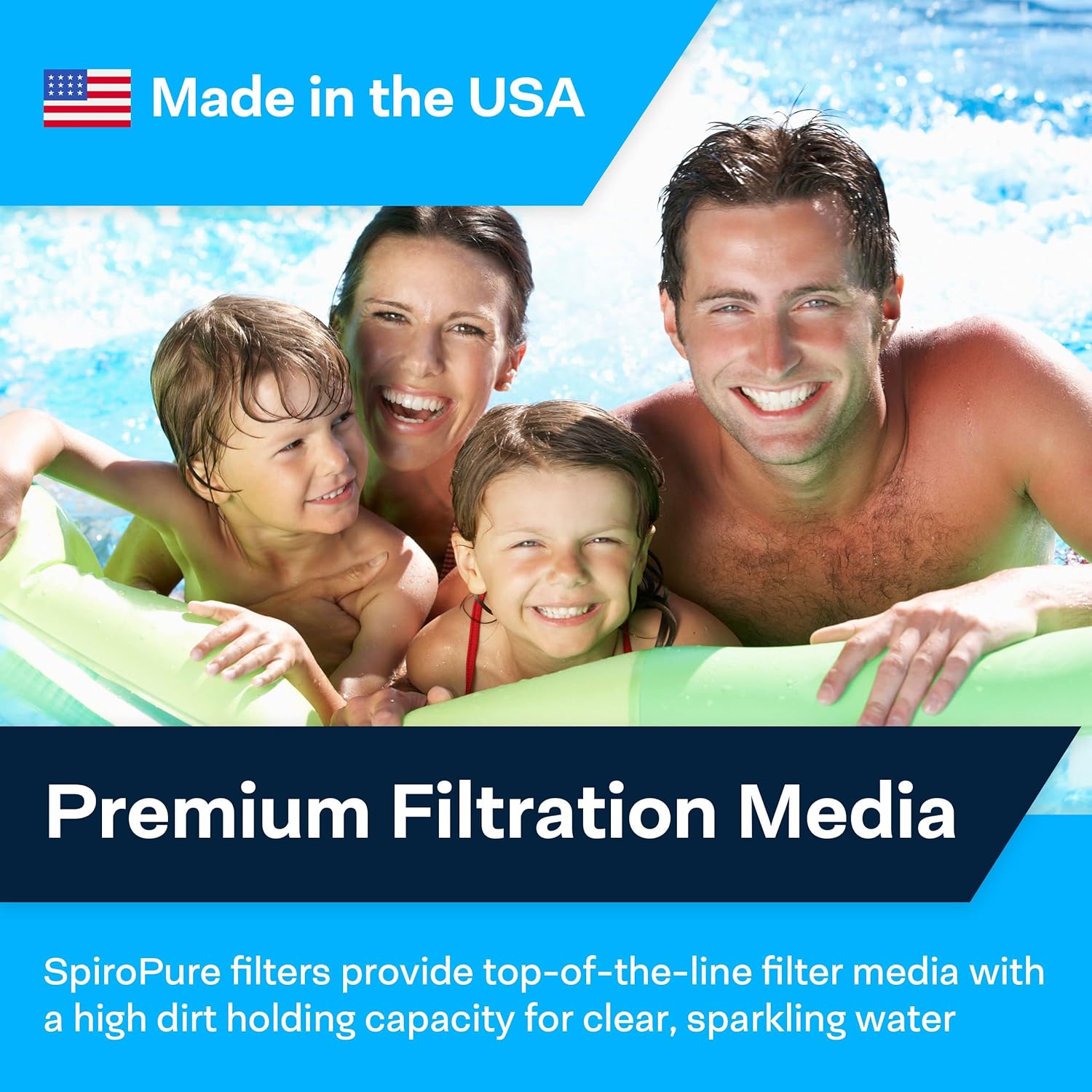 SpiroPure Reemplazo para Pleatco PTL50W-SV-P4 Unicel 6CH-50 Filbur FC-0340 Cartucho de repuesto para filtro de piscina de spa de bañera de