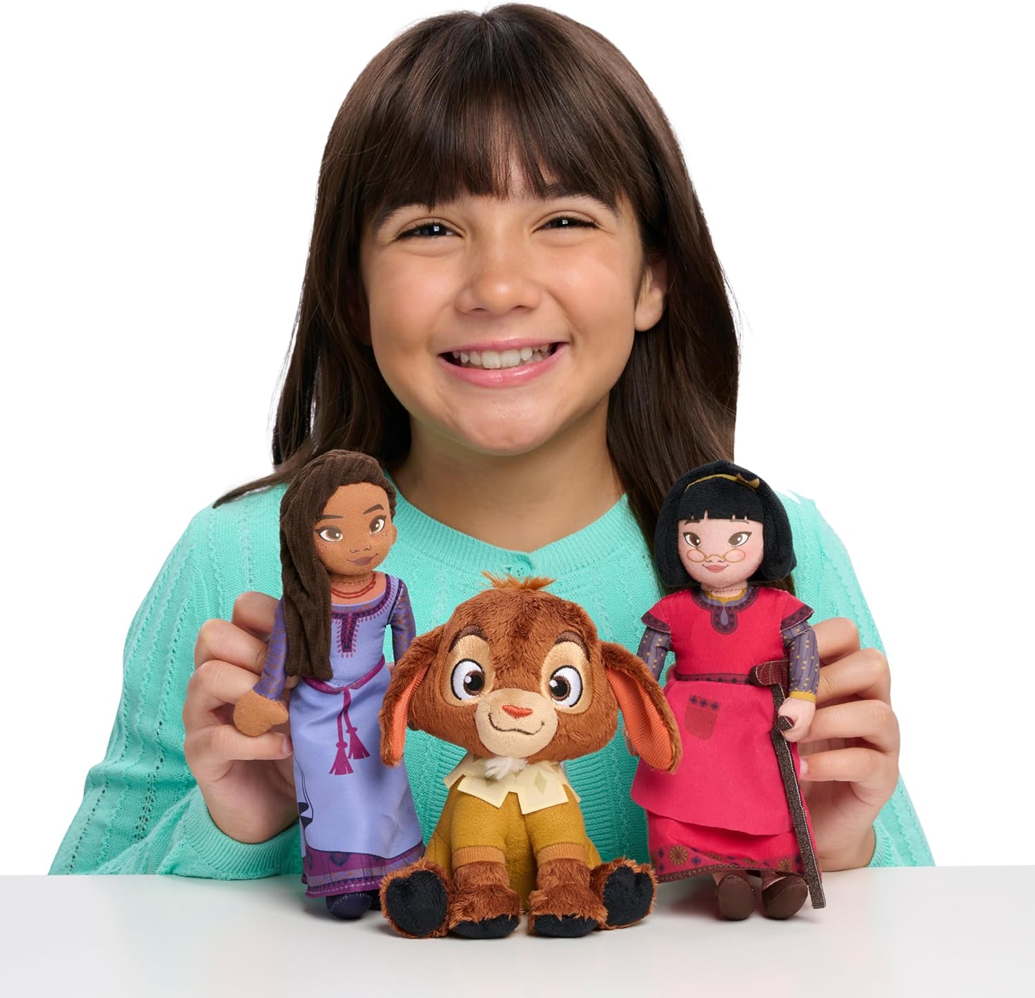 Disney Wish – Asha de peluche parlante de 8 pulgadas, juguete interactivo, cabello negro y vestido morado, juguetes para niños de 2 años en adelante
