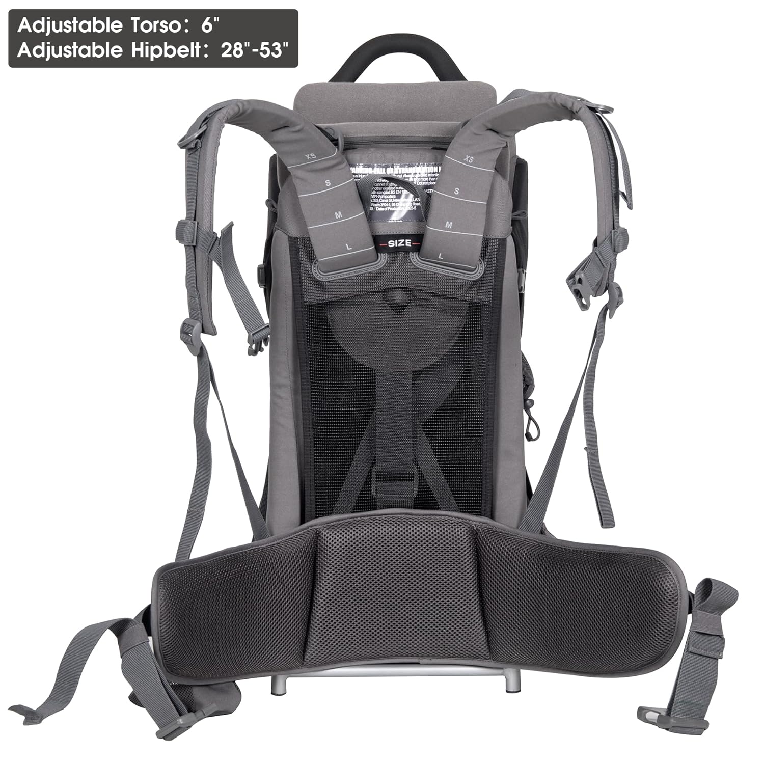 WIPHA Mochila portadora de bebé de senderismo, mochila portabebés con toldo solar, mochila de senderismo segura y ligera para niños pequeños con