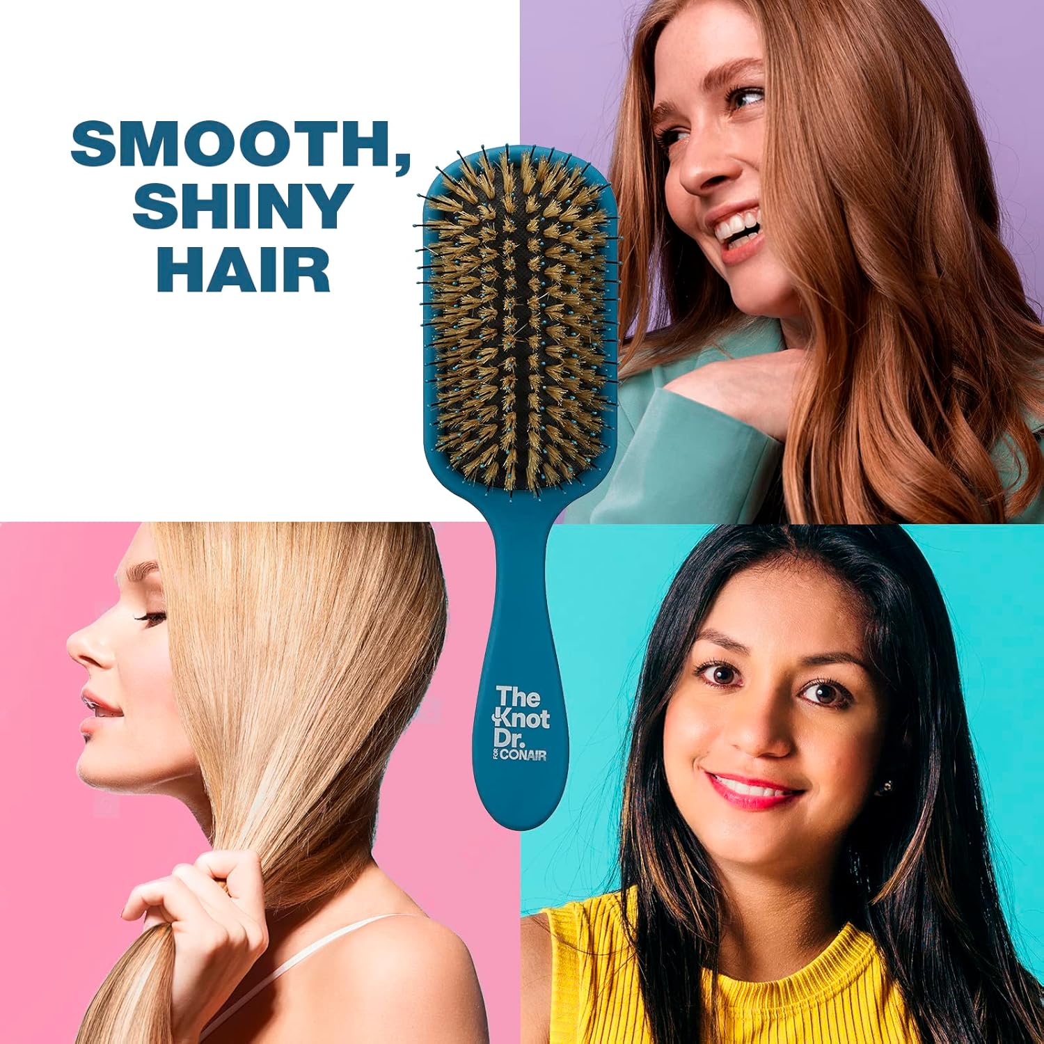The Knot Dr. for Conair Pro Style Booster Porcupine Cushion Cepillo para el cabello
