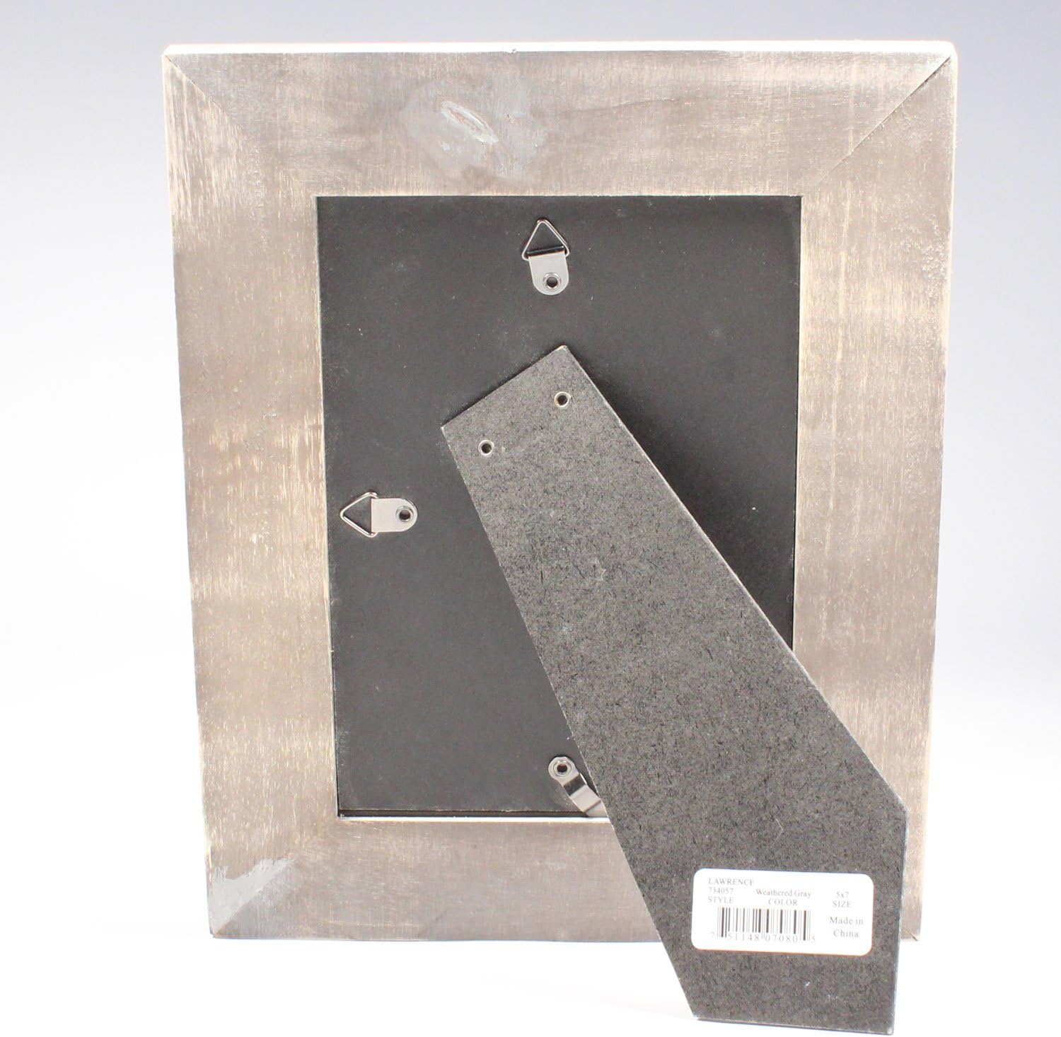Lawrence Frames Marco de fotos de madera gris envejecida de 5 x 7 pulgadas con blanco lavado
