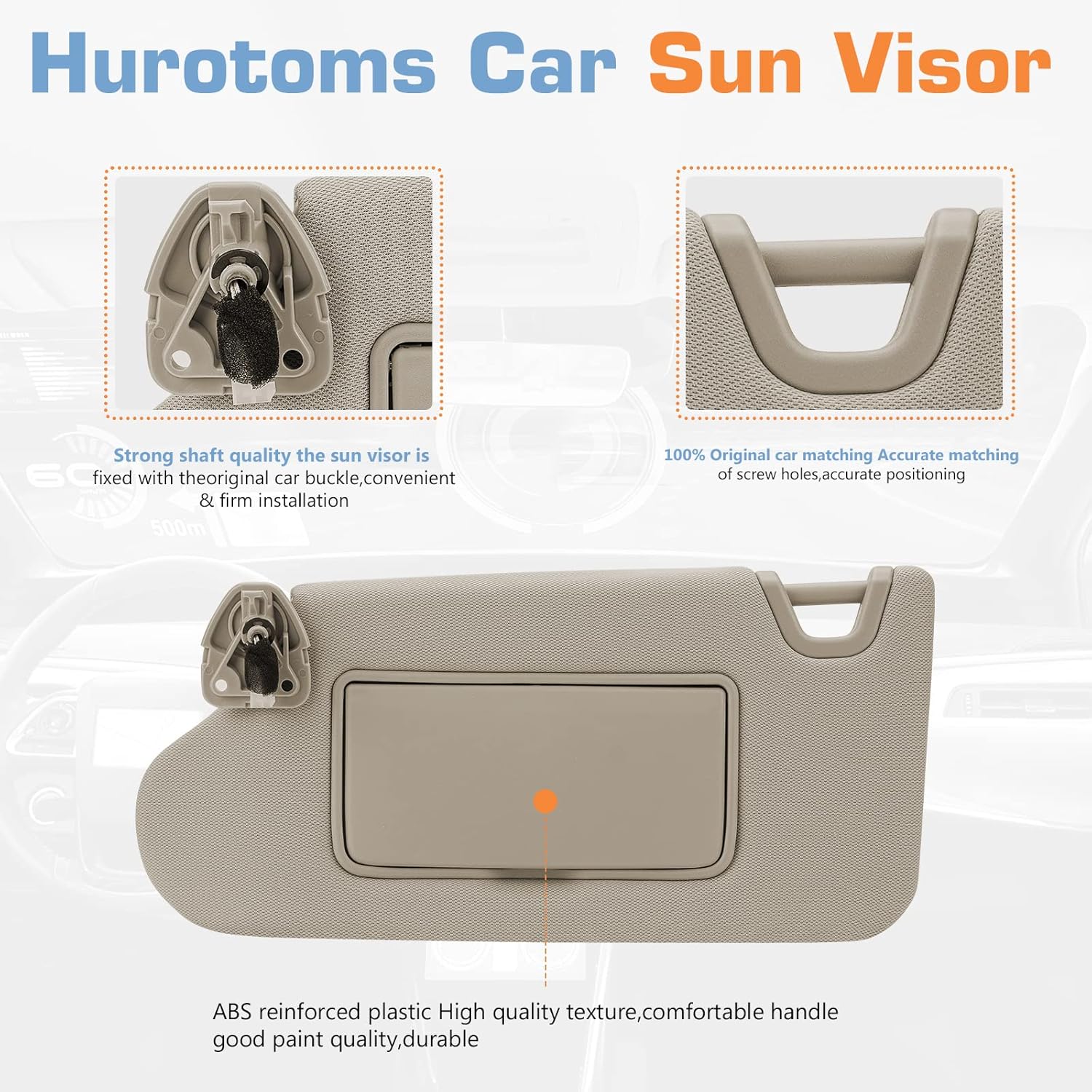 Visera parasol beige para lado izquierdo del conductor y del pasajero derecho con luz, sin techo corredizo para Altima 2013 2014 2015 2016 2017