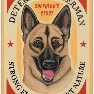 Imanes de refrigerador Retro Dogs Pastor alemán STOUT Publicidad vintage Imanes de refrigerador Retro Dogs Pastor alemán STOUT Publicidad vintage