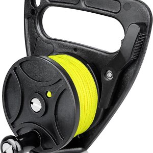 Anclaje compacto de 150 pies para kayak con tapón de pulgar para buceo submarino de seguridad Anclaje compacto de 150 pies para kayak con tapón de pulgar para buceo submarino de seguridad
