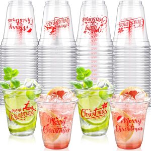 Dandat 100 vasos de Navidad de 12 onzas, vasos de plástico de Navidad, vasos desechables de Navidad, vasos desechables de Navidad, vasos de Dandat 100 vasos de Navidad de 12 onzas, vasos de plástico de Navidad, vasos desechables de Navidad, vasos desechables de Navidad, vasos de