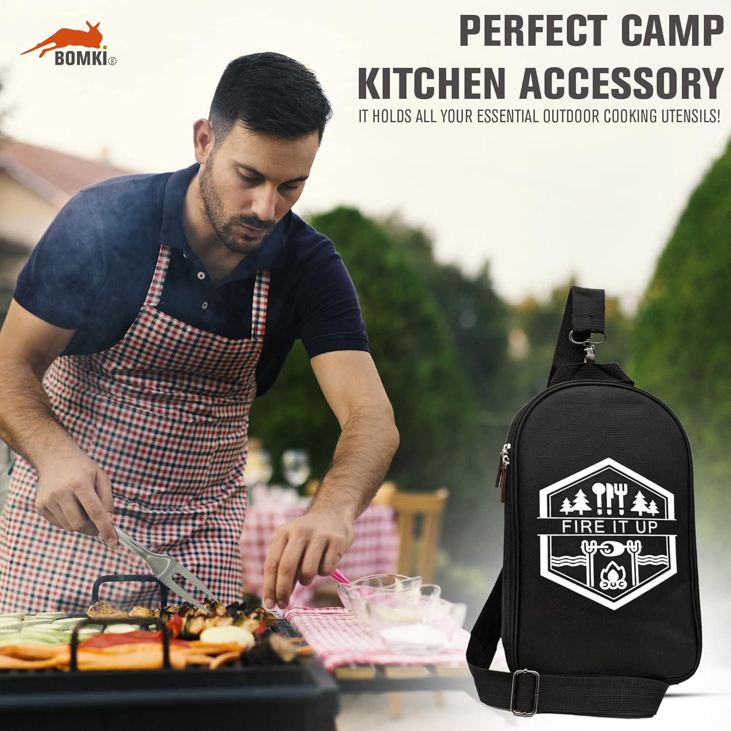 Juego de utensilios de cocina para asar y acampar al aire libre, barbacoa, juego de utensilios de cocina para camping, accesorios de cocina,