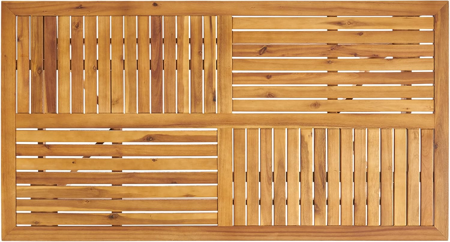 Christopher Knight Home Hermosa mesa rectangular de madera de acacia, acabado de teca