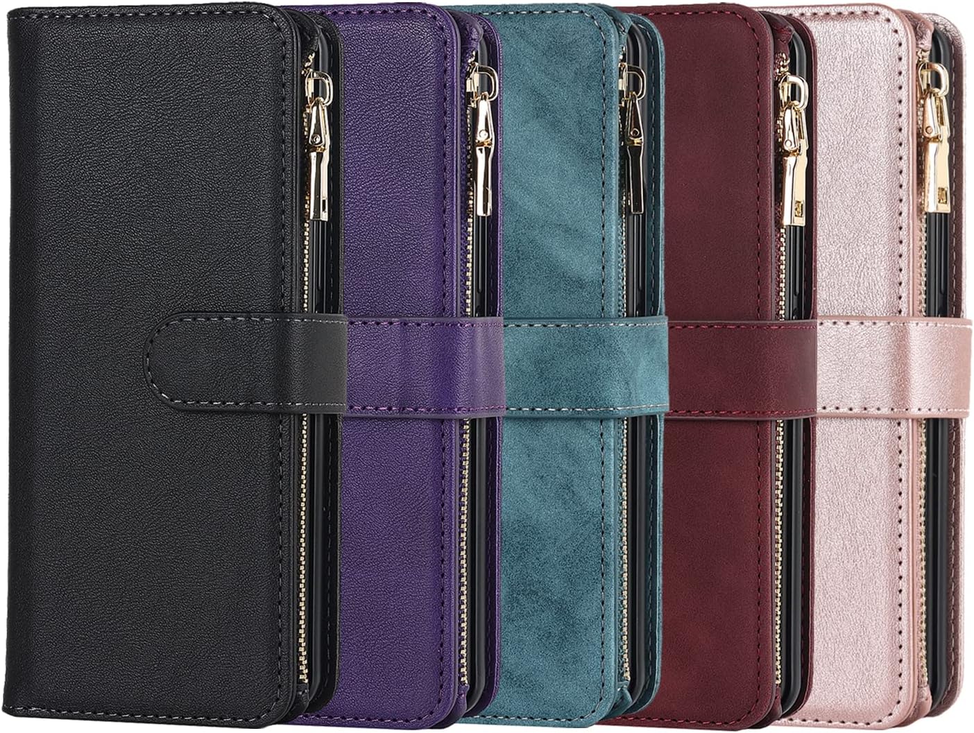 SailorTech Funda de teléfono con diseño de cartera para Samsung Galaxy Z Fold 4 5G con soporte para bolígrafo S, 9 tarjetero, 1 monedero con
