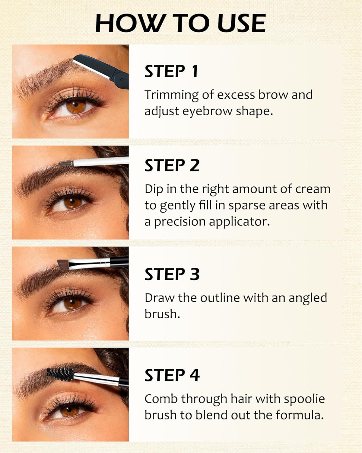 Gel de cejas teñido resistente al agua – Gel de cejas engrosante teñido marrón, pegamento voluminizador de cejas rápido para cejas, maquillaje de