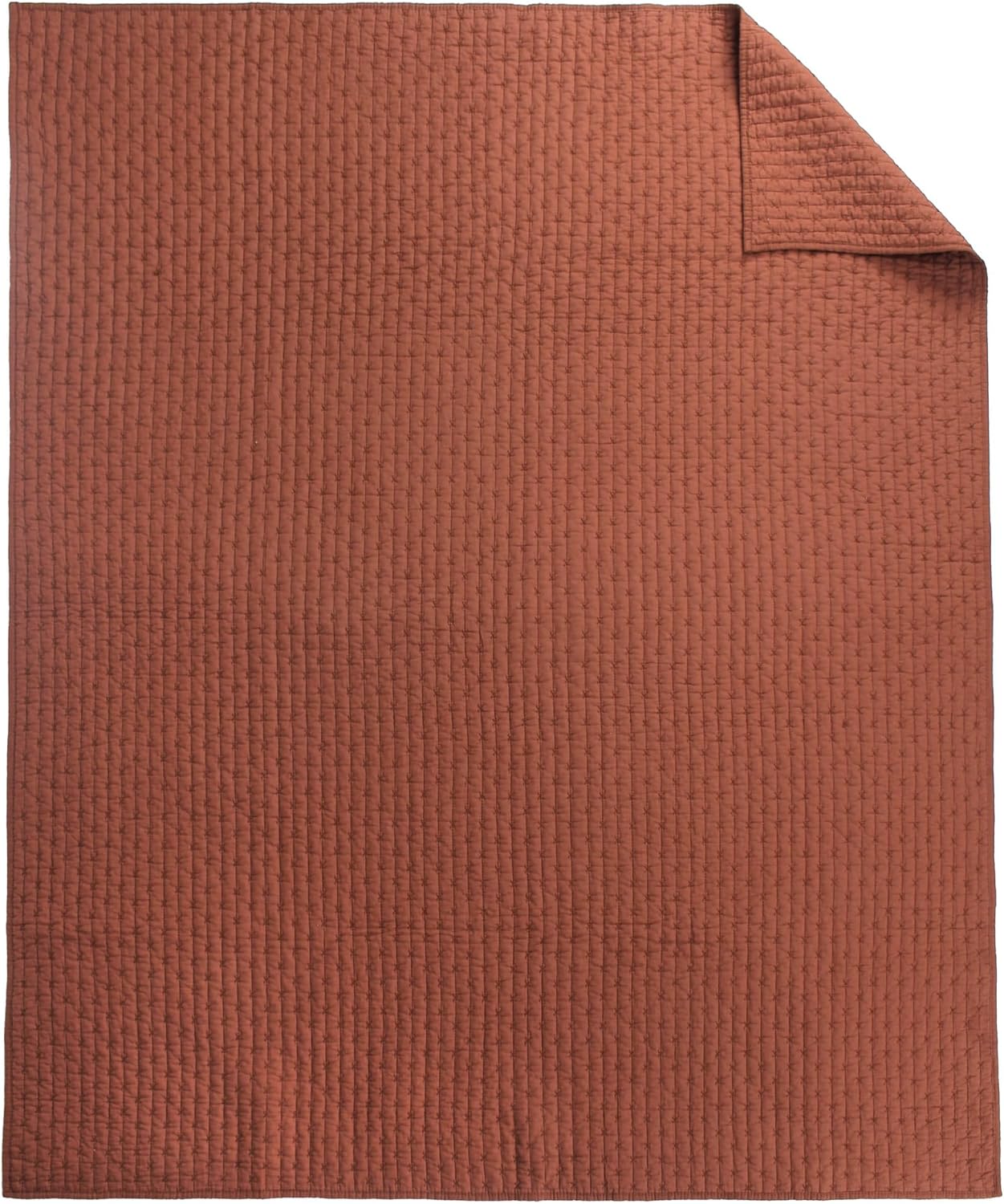 Levtex Home – Adobe en punto de cruz – Manta acolchada – 50×60 pulgadas – Patrón de punto de cruz – Patrón reversible – Tela de algodón