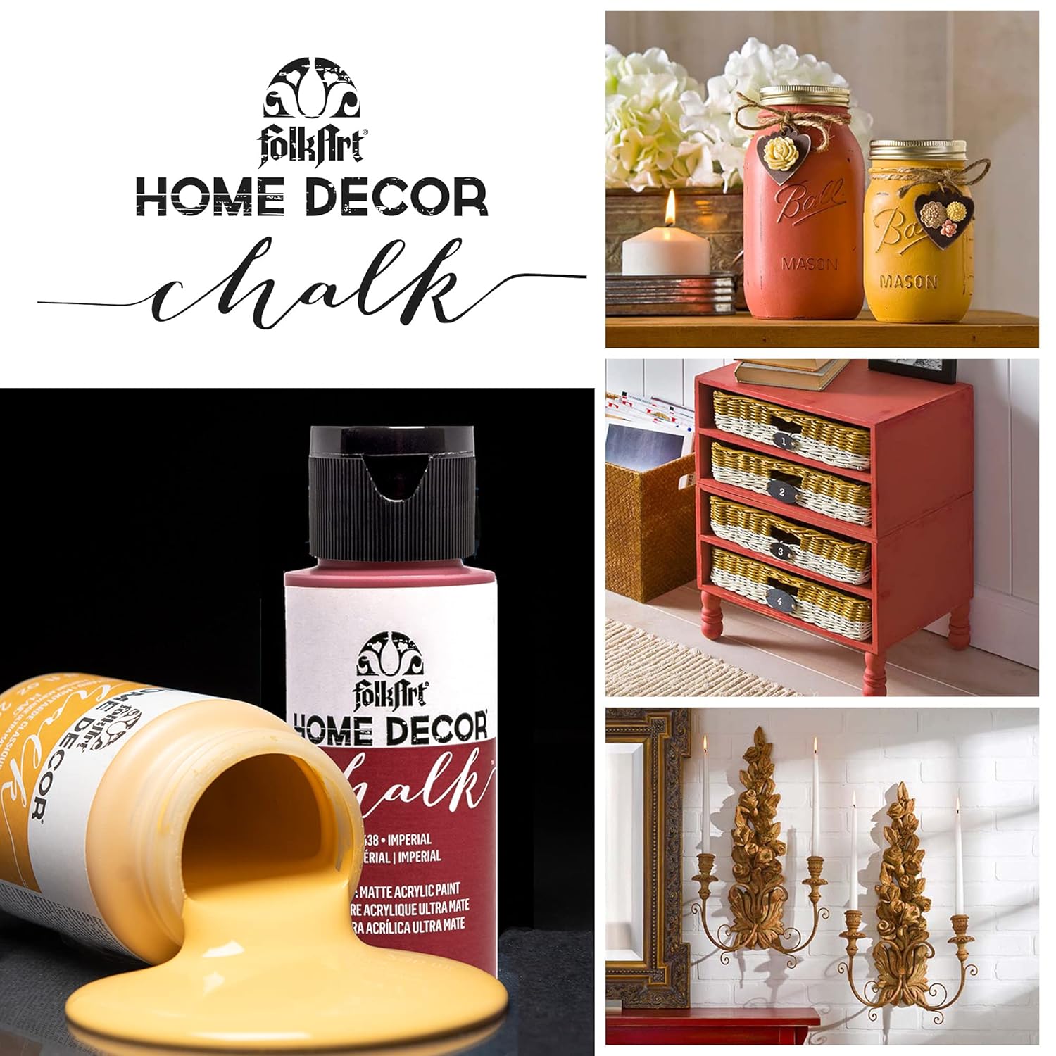 FolkArt 6359 – Pintura a la tiza acrílica para decoración del hogar