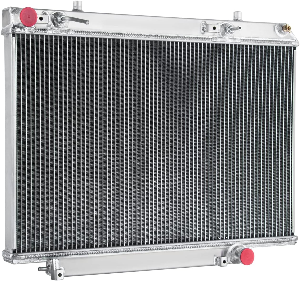 Rubivel Radiador de aluminio de 2 filas compatible con Mercedes-Benz 300SDL 350SD 350SDL 3.0L 3.0L 3.4L L6, radiador de refrigeración, todo el