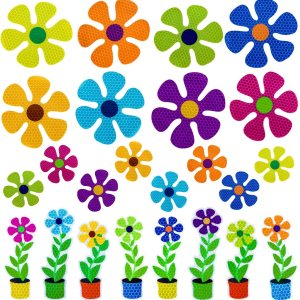 Whaline 24 calcomanías magnéticas de flores reflectantes multicolor para refrigerador, calcomanías magnéticas para buzón de metal (no para vehículos Whaline 24 calcomanías magnéticas de flores reflectantes multicolor para refrigerador, calcomanías magnéticas para buzón de metal (no para vehículos