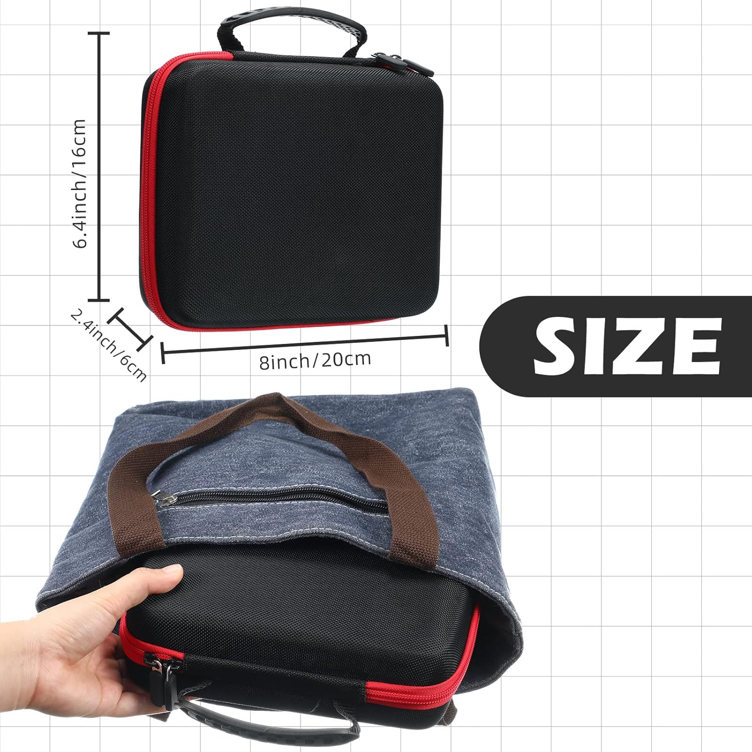 Estuche para dados con bandeja ranurada extraíble para almacenamiento de dados, compatible con juegos de rol DND y otros juegos de mesa, con