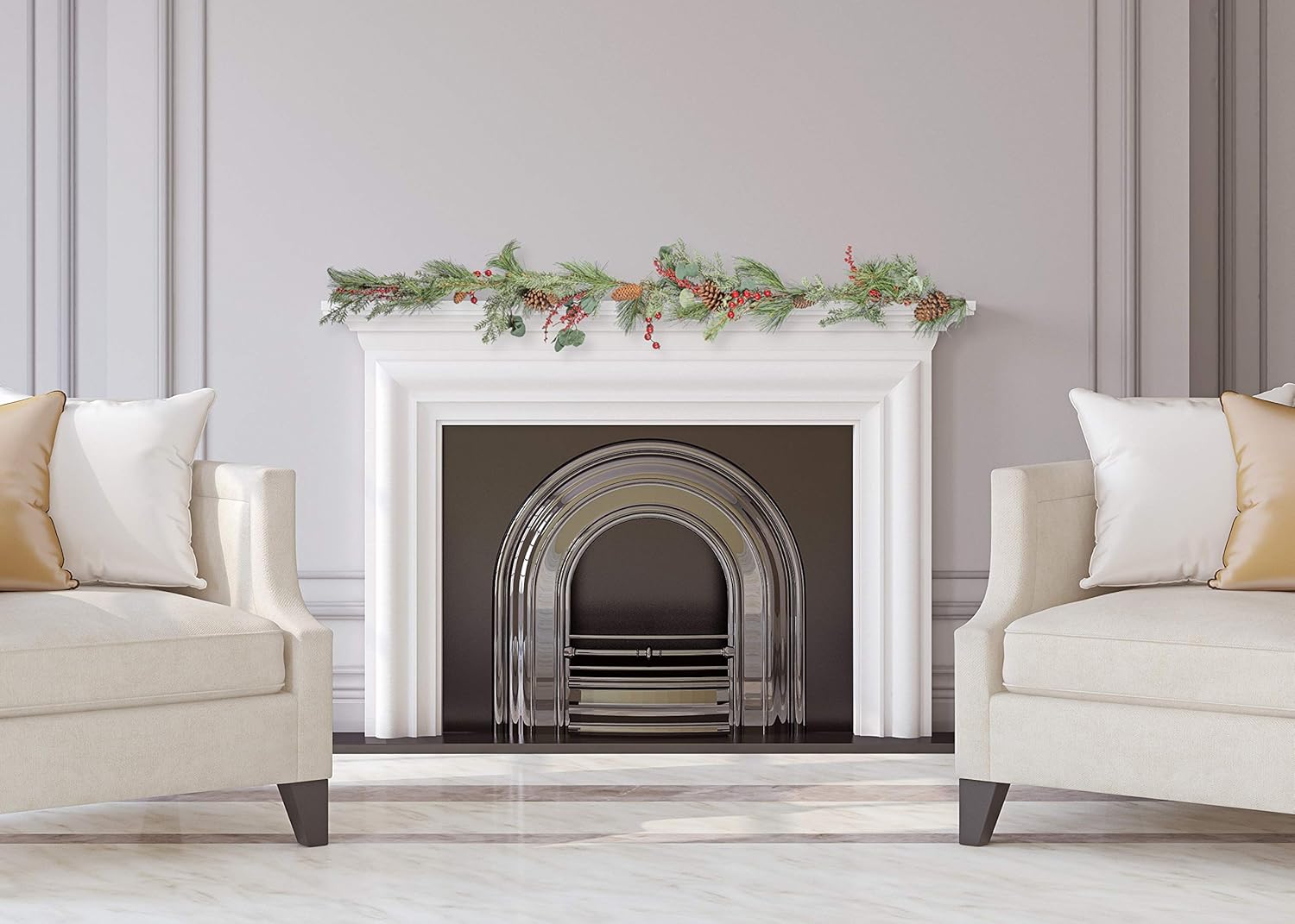 CraftMore Brighton Pine – Guirnalda de Navidad de 72 pulgadas