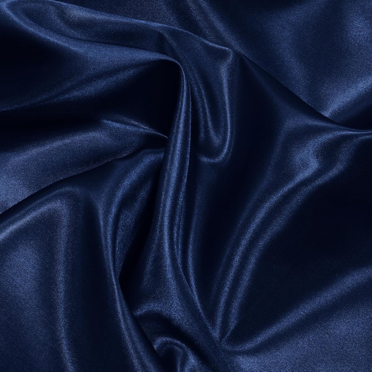 NSGZ The Yard – Tela de satén azul marino de 10 yardas y 60 pulgadas de ancho, tela de satén sólido para novia, boda, vestido, manualidades,