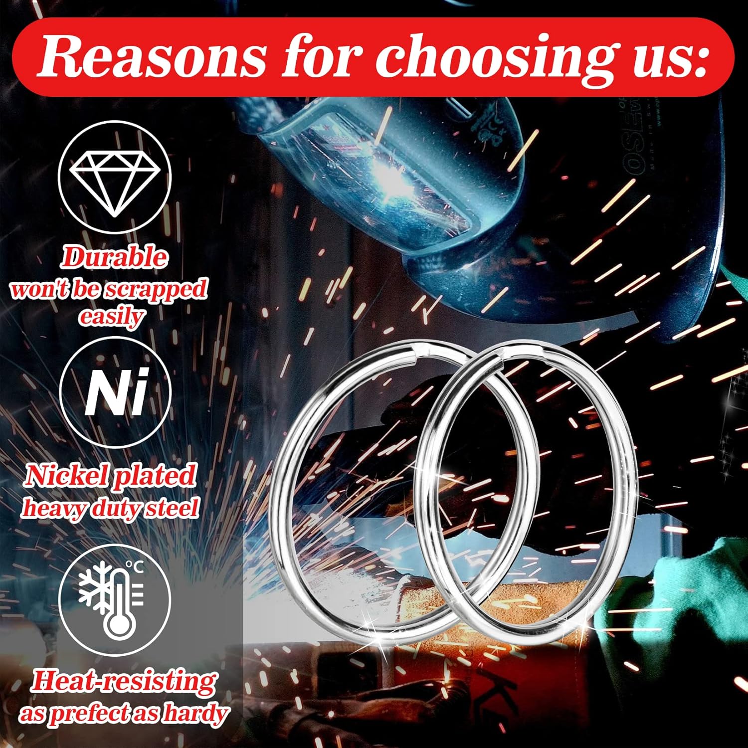 MAQIHAN 200pcs Key Ring – Metal Key Chain Ring For Keychain Of Home Car School Office Diy Crafts Dog Ring And Other Keys Attachment 1 Inch.