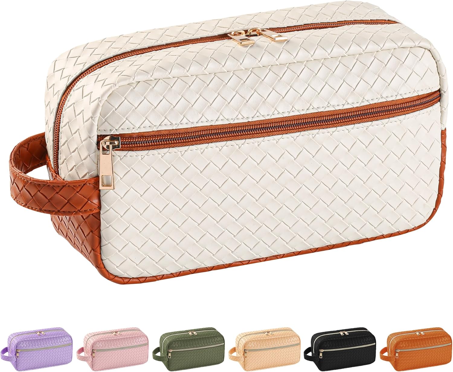 SFXULIX Bolsa de maquillaje, bolsa de cosméticos portátil, bolsa de cosméticos de viaje de gran capacidad, bolsa de maquillaje de viaje impermeable