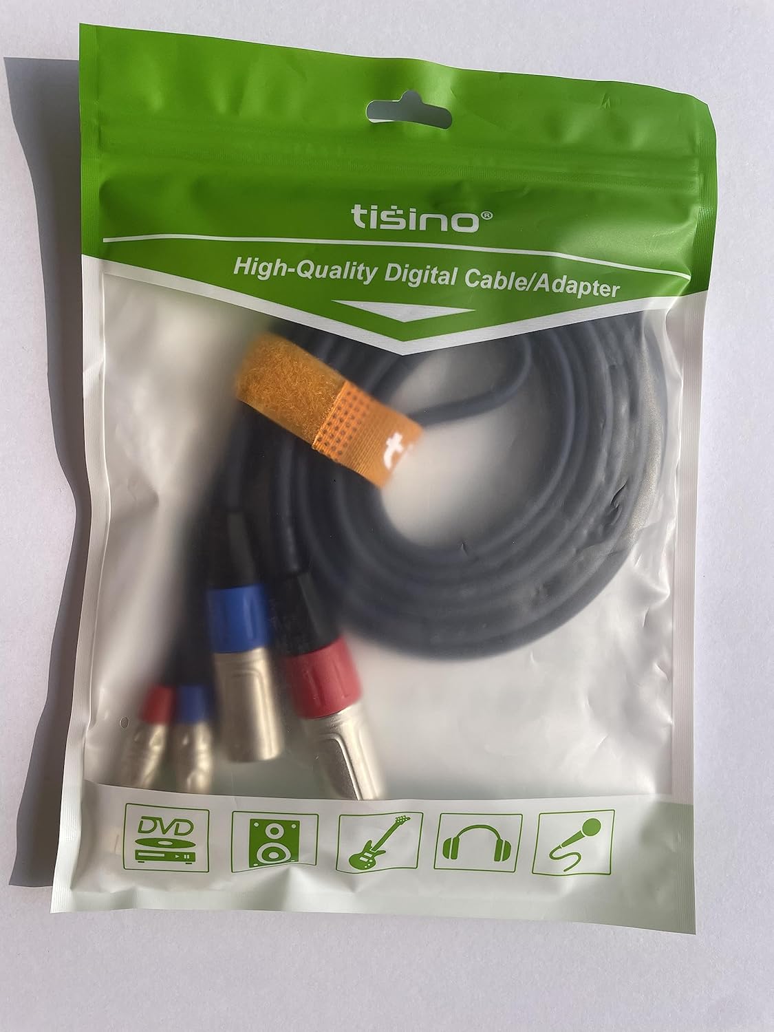 TISINO Cable dual RCA a XLR, 2 RCA a 2 XLR macho HiFi Stereo Audio Conexión Cable de Camino – 6.6 pies