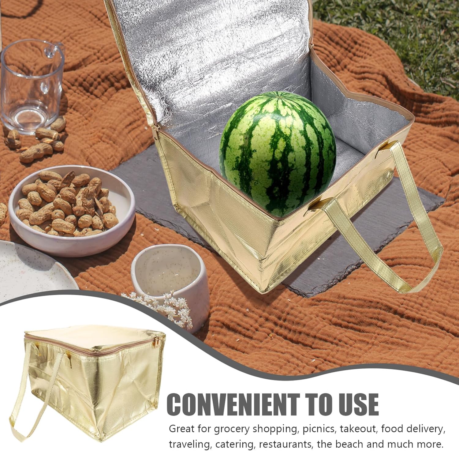 Kichvoe Bolsa aislante para entrega de alimentos, bolsas de pizza caliente, transportador térmico grande para transporte profesional de alimentos,
